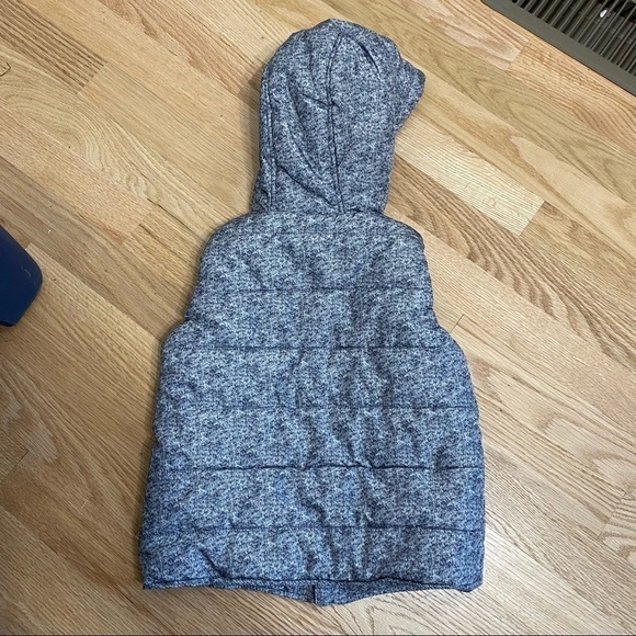 Little Me Gray Hooded Full Zip Vest Sz 3T Kids Toddler - Picture 3 of 6